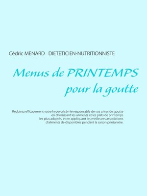 cover image of Menus de printemps pour la goutte